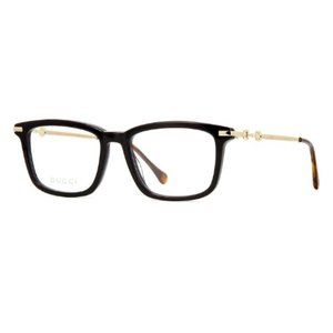 Authentic Gucci Eyeglasses GG0920O 001 Black Gold Square Frames 53MM RX-ABLE